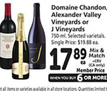 Domaine Chandon / Alexander Valley Vineyards / J Vineyards