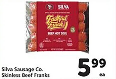 Silva Sausage Co. Skinless Beef Franks