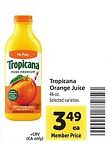 Tropicana Orange Juice at Safeway