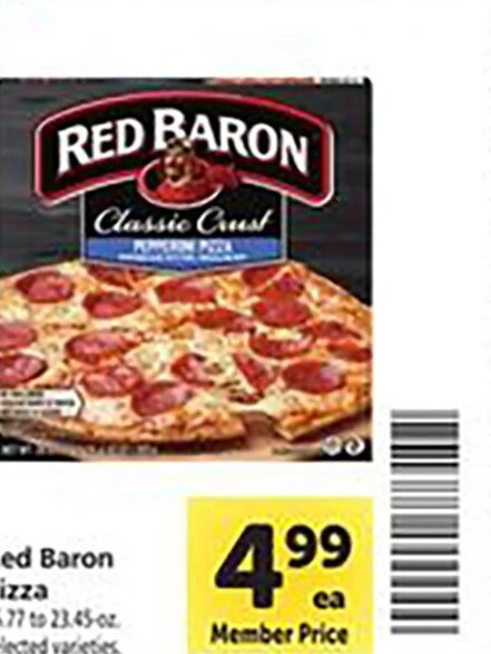 Red Baron Pizza at Safeway
