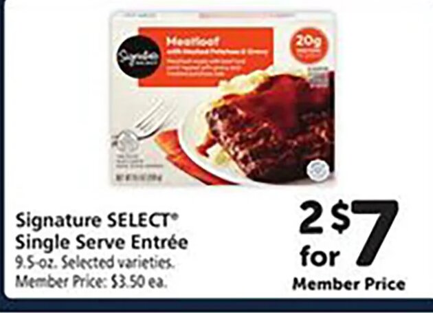 Signature SELECT Single Serve Entrée
