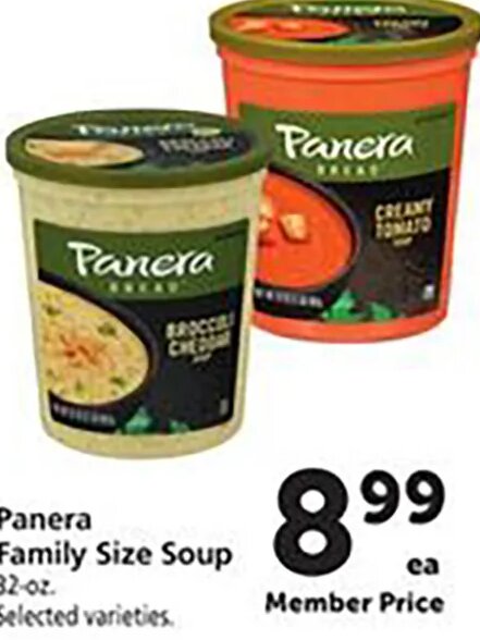 Panera Family Size Soup at Safeway