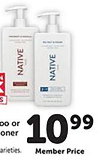 Native Shampoo or Conditioner