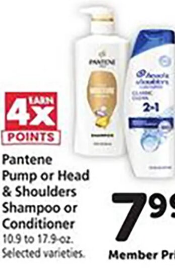 Pantene Pump or Head & Shoulders Shampoo or Conditioner at Safeway