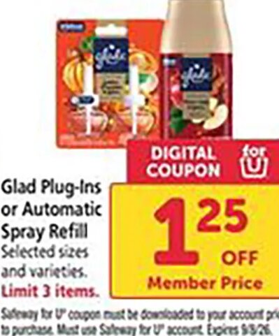Glad Plug-Ins or Automatic Spray Refill