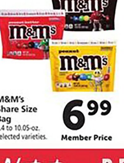 M&M's Share Size Bag at Safeway