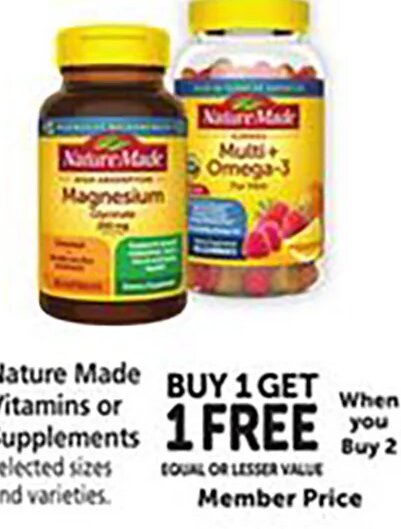 Nature Made Vitamins or Supplements