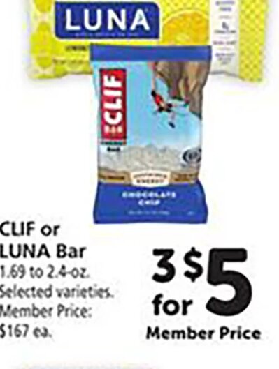CLIF or LUNA Bar
