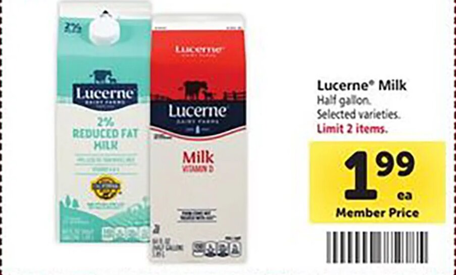 Lucerne Milk at Safeway