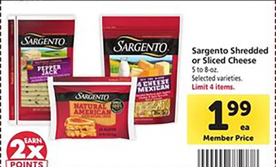 Sargento Shredded or Sliced Cheese at Safeway