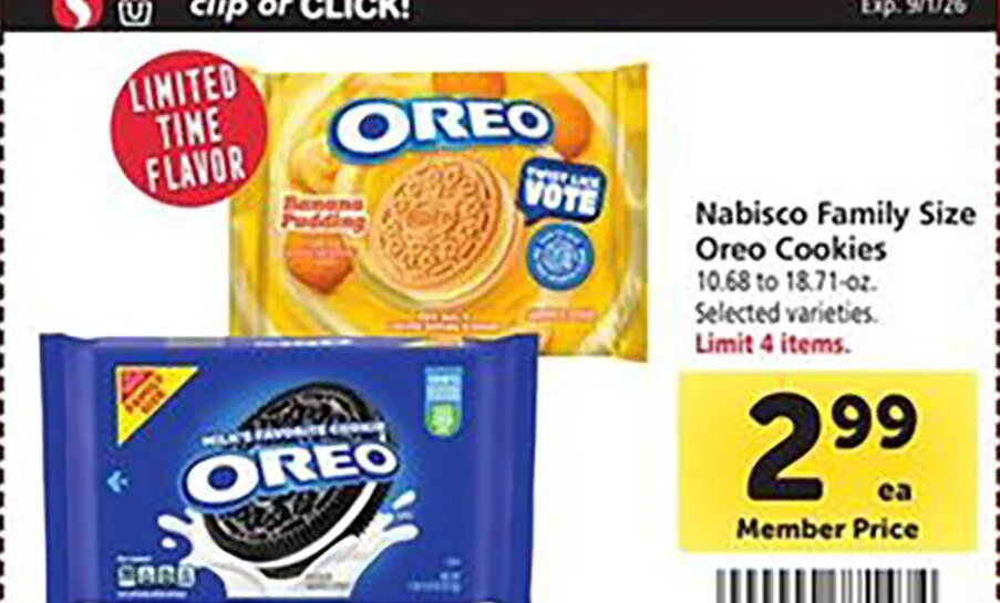 Nabisco Family Size Oreo Cookies at Safeway