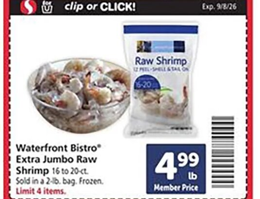 Waterfront Bistro Extra Jumbo Raw Shrimp at Safeway