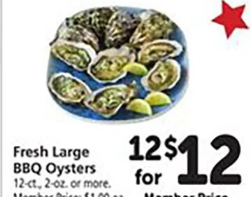 Fresh Large BBQ Oysters