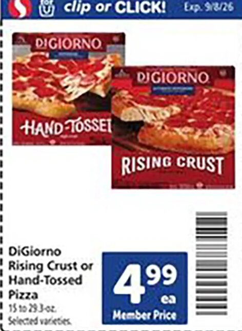DiGiorno Rising Crust or Hand-Tossed Pizza at Safeway