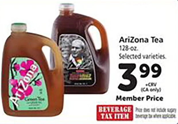 AriZona Tea at Safeway