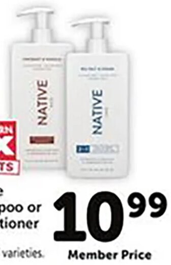 Native Shampoo or Conditioner