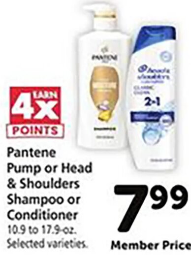 Pantene Pump or Head & Shoulders Shampoo or Conditioner at Safeway