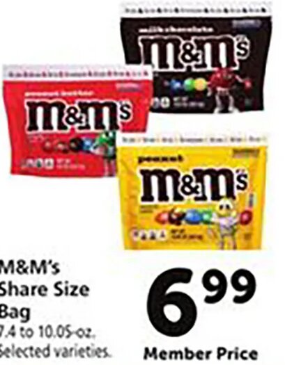 M&M's Share Size Bag at Safeway