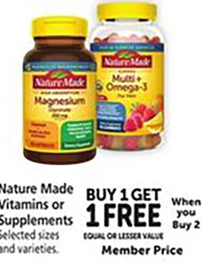 Nature Made Vitamins or Supplements
