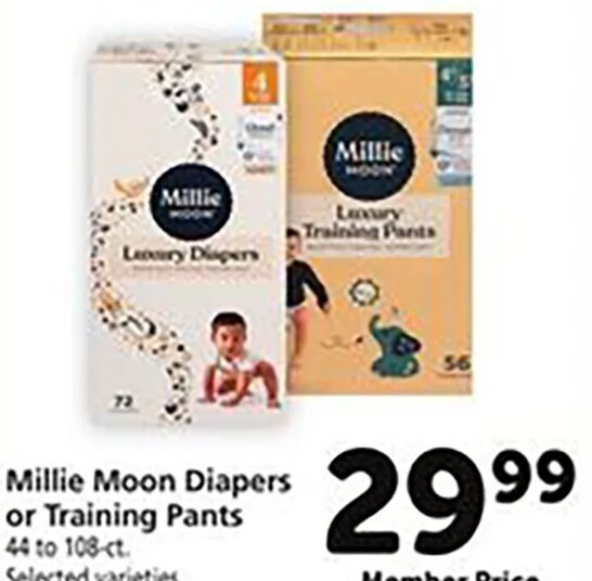 Millie Moon Diapers or Training Pants at Safeway