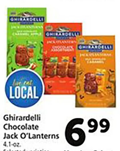 Ghirardelli Chocolate Jack O'Lanterns at Safeway