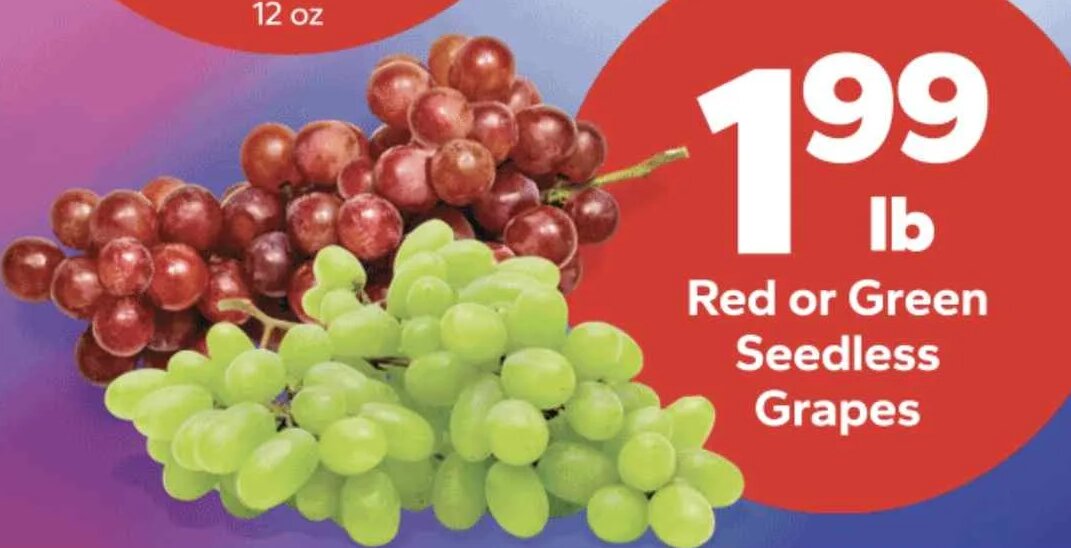 Red or Green Seedless Grapes