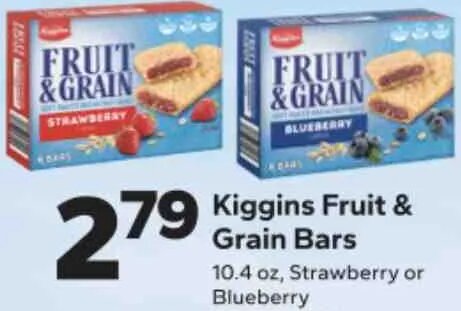 Kiggins Fruit & Grain Bars at Save A Lot