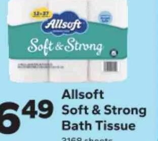 Allsoft Soft & Strong Bath Tissue at Save A Lot