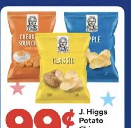 J. Higgs Potato Chips at Save A Lot