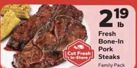 Fresh Bone-In Pork Steaks at Save A Lot