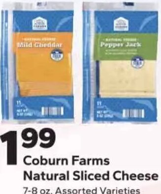 Coburn Farms Natural Sliced Cheese