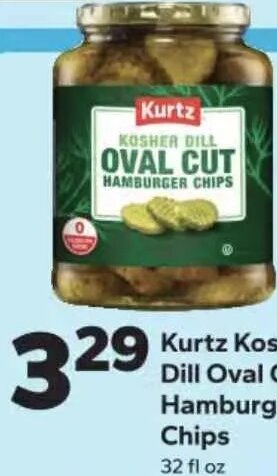 Kurtz Kosher Dill Oval Cut Hamburger Chips at Save A Lot