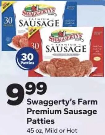 Swaggerty's Farm Premium Sausage Patties at Save A Lot