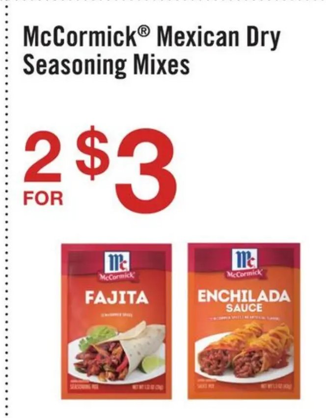 McCormick® Mexican Dry Seasoning Mixes