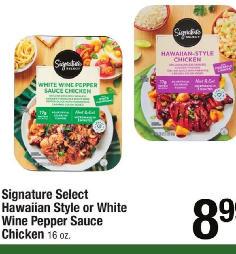 Signature Select Hawaiian-Style or White Wine Pepper Sauce Chicken