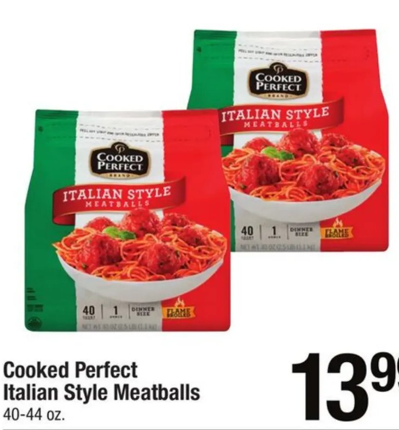 Cooked Perfect Italian Style Meatballs