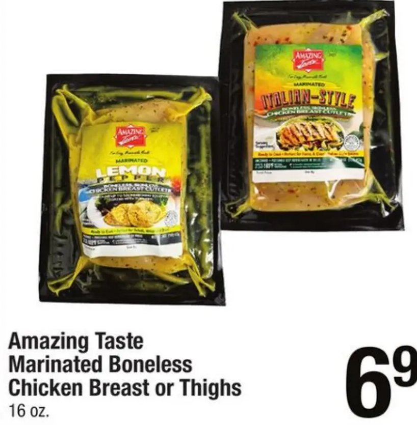 Amazing Taste Marinated Boneless Chicken Breast or Thighs