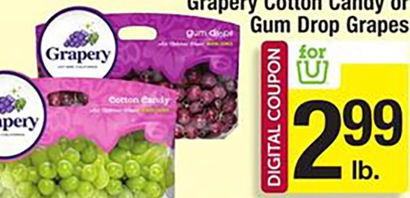 Grapery Cotton Candy or Gum Drop Grapes at Shaw's