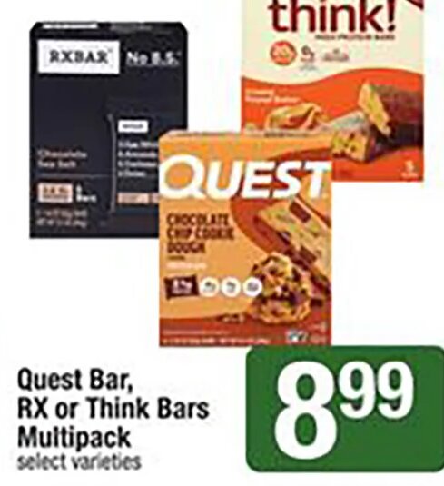 Quest Bar, RX or Think Bars Multipack