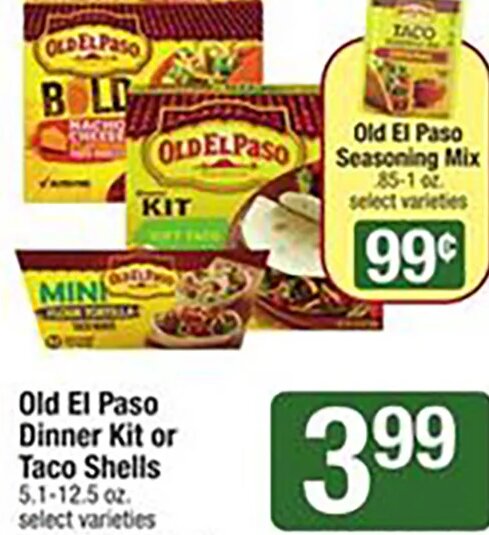 Old El Paso Dinner Kit or Taco Shells