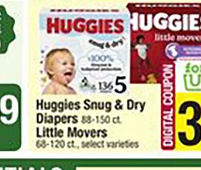 Huggies Snug & Dry Diapers, Little Movers at Shaw's