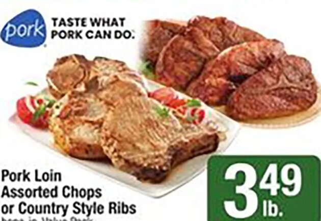 Pork Loin Assorted Chops or Country Style Ribs at Shaw's