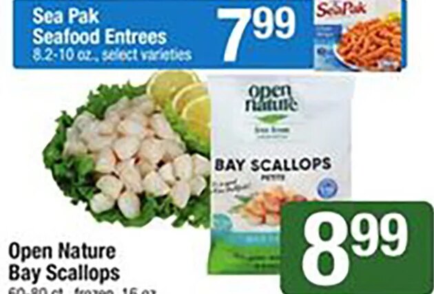 Sea Pak Seafood Entrees