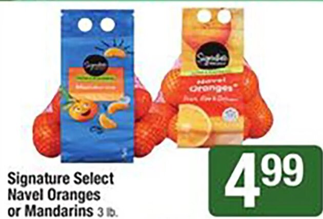 Signature Select Navel Oranges or Mandarins at Shaw's