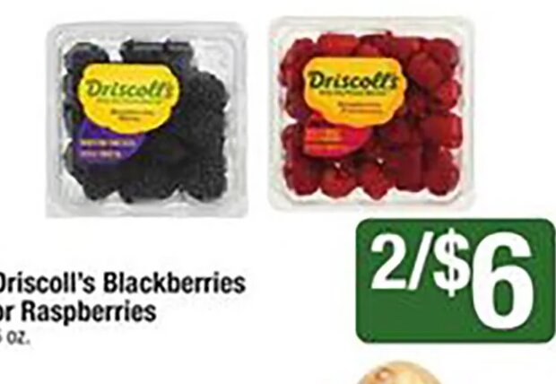 Driscoll's Blackberries or Raspberries at Shaw's