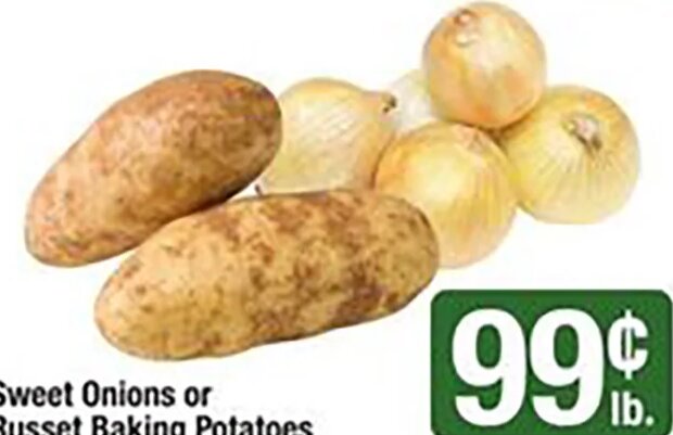 Sweet Onions or Russet Baking Potatoes at Shaw's