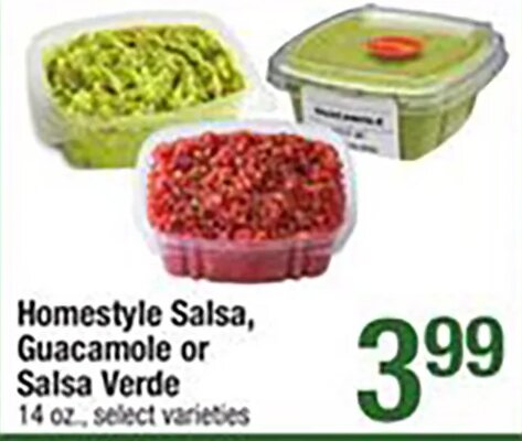 Homestyle Salsa, Guacamole or Salsa Verde