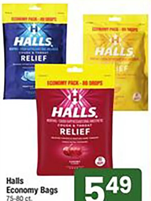 Halls Economy Bags