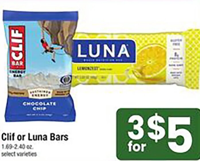 Clif or Luna Bars