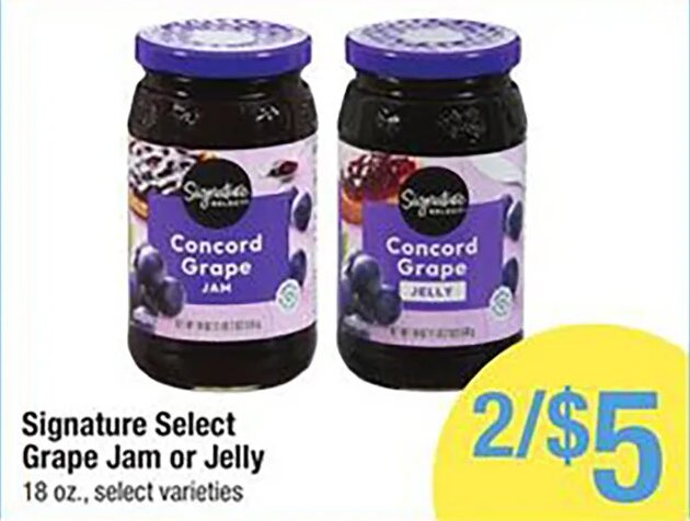 Signature Select Grape Jam or Jelly at Shaw's